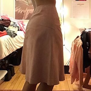 Light pink genuine suede Loft skirt